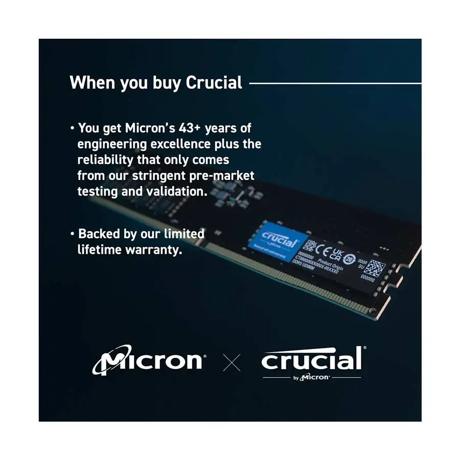 Crucial 16GB DDR5 5600MHz Desktop RAM