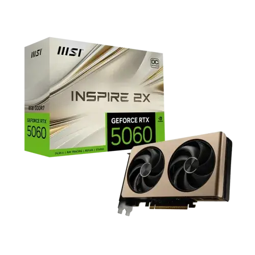 MSI GeForce RTX 5060 8G INSPIRE 2X OC 8GB GDDR7 Graphics Card