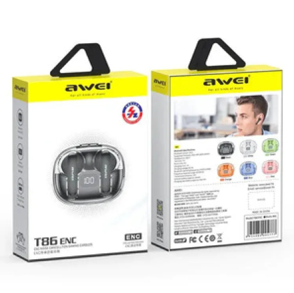 Awei T86 Wireless Waterproof Earbuds Gaming