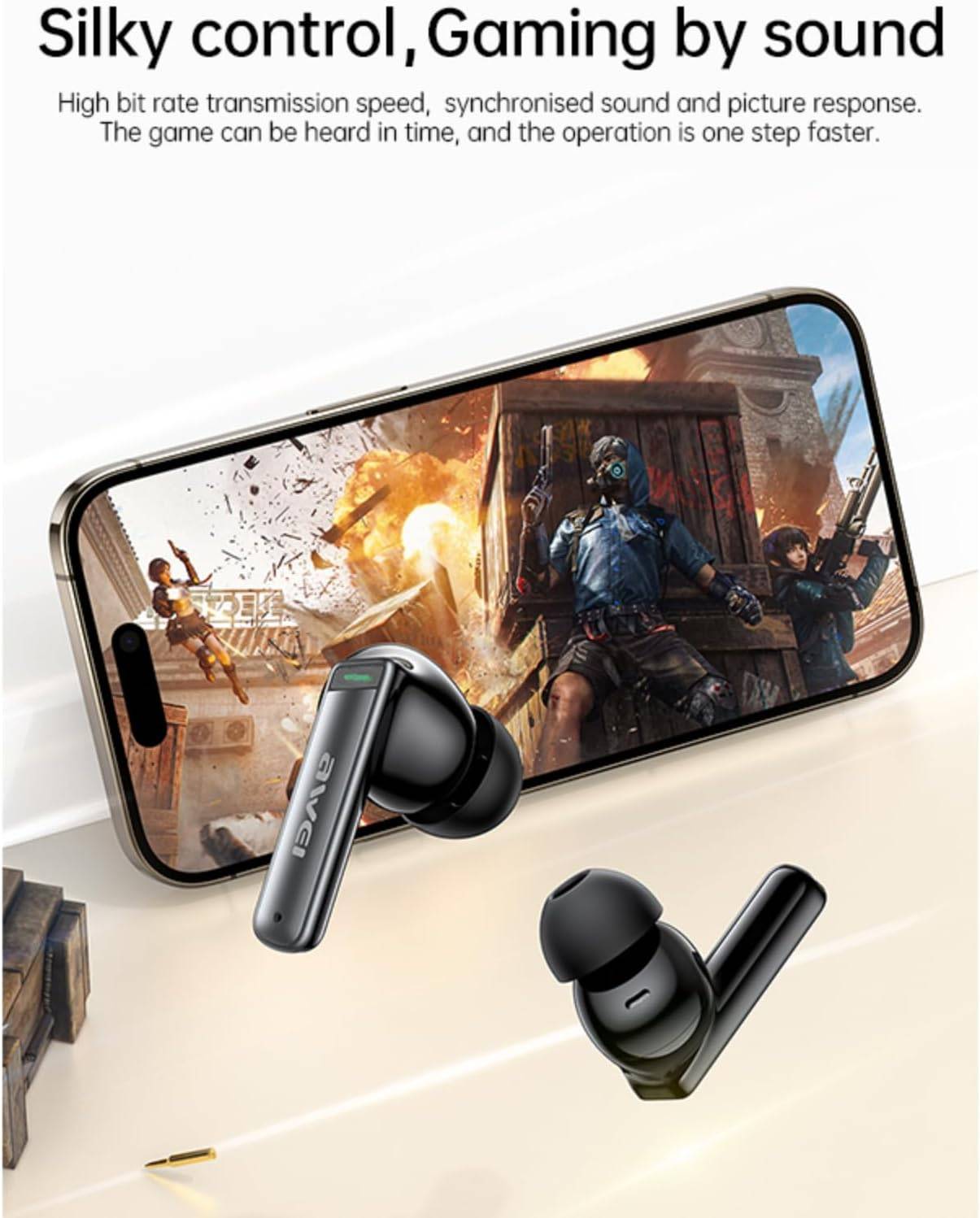 AWEI T88 ANC Wireless Earbuds Bluetooth, Wireless Earbuds Bluetooth, Bluetooth Headphones Earbuds IPX6 Waterproof