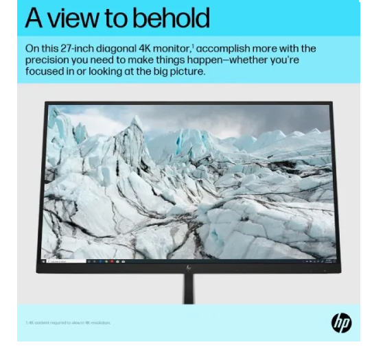 HP E27K G5 27" 4K UHD IPS Type-C Monitor
