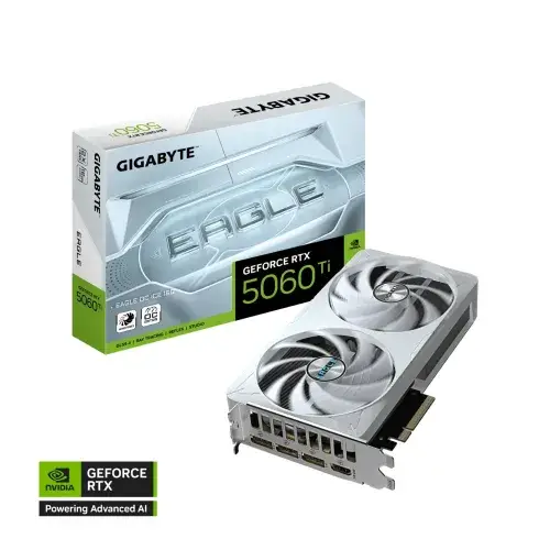 GIGABYTE GeForce RTX 5060 Ti EAGLE OC ICE 16GB GDDR7 Graphics Card
